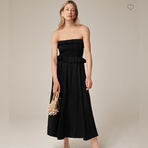 J. Crew Factory Black Strapless Dress
